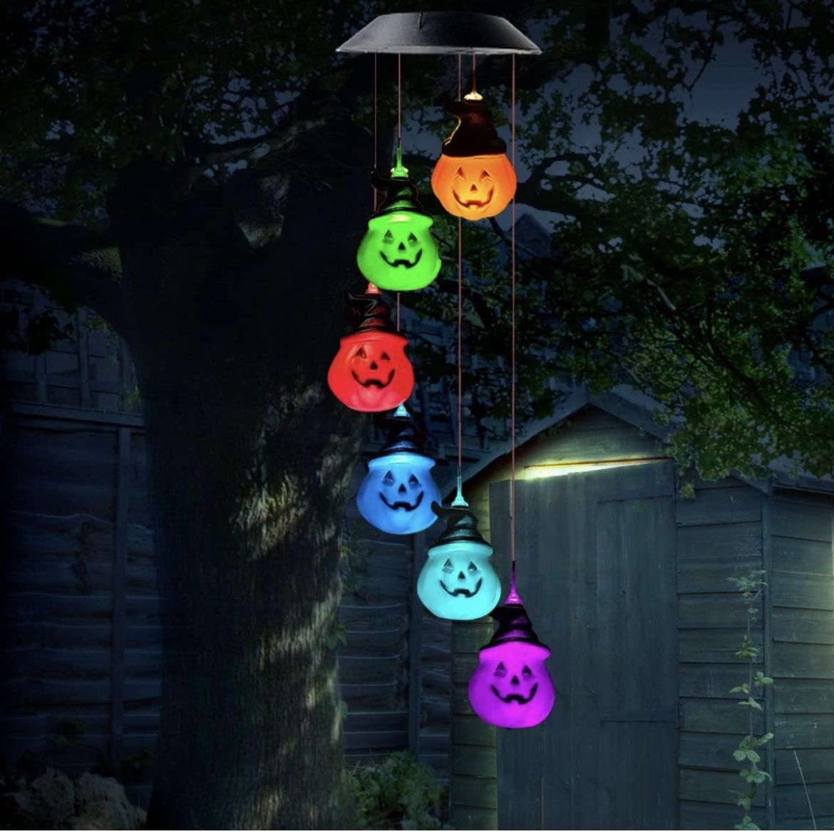 Halloween pumpkin Solar Wind Chime