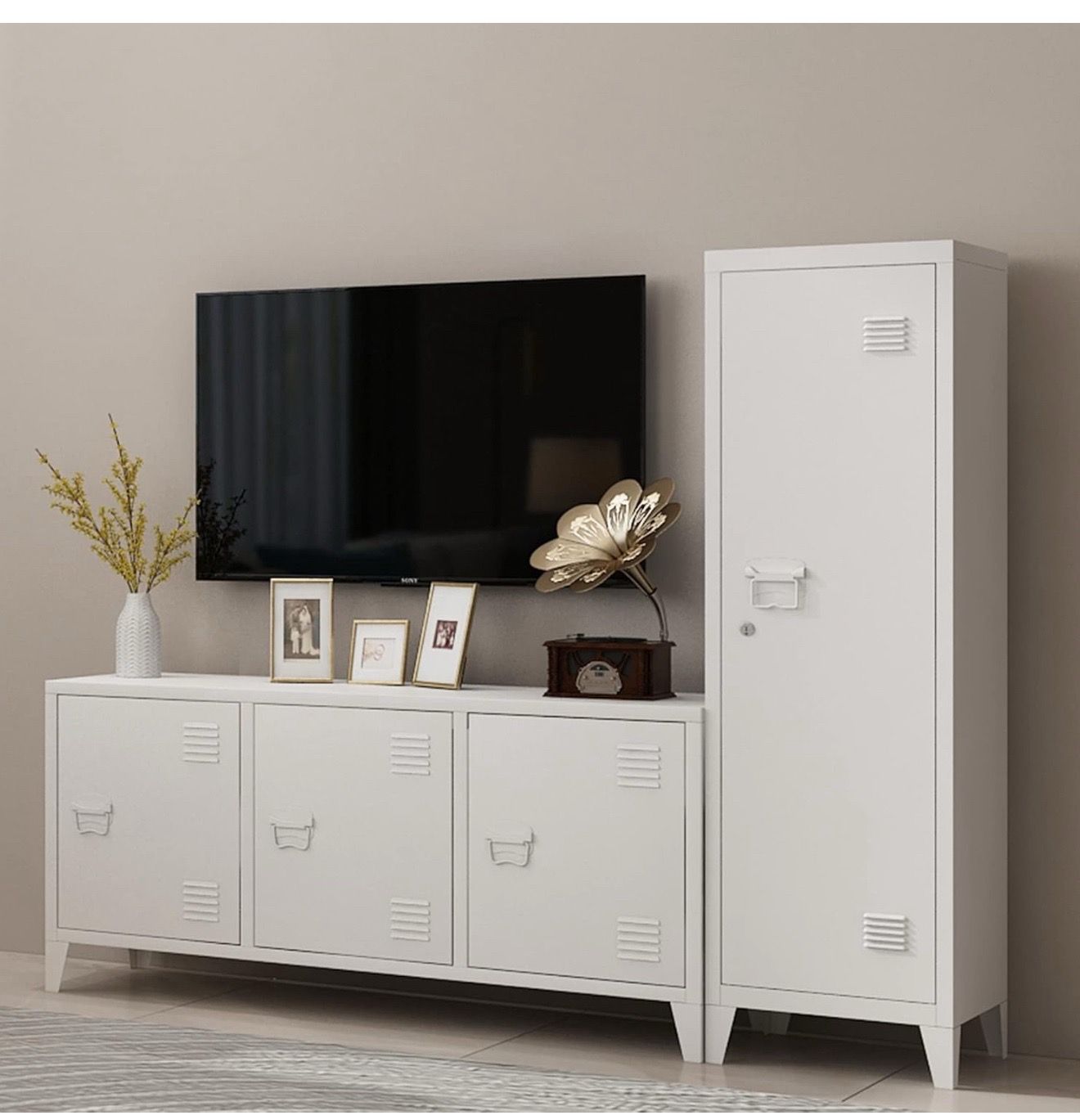 MIOCASA TV STAND METAL STORAGE CONSOLE