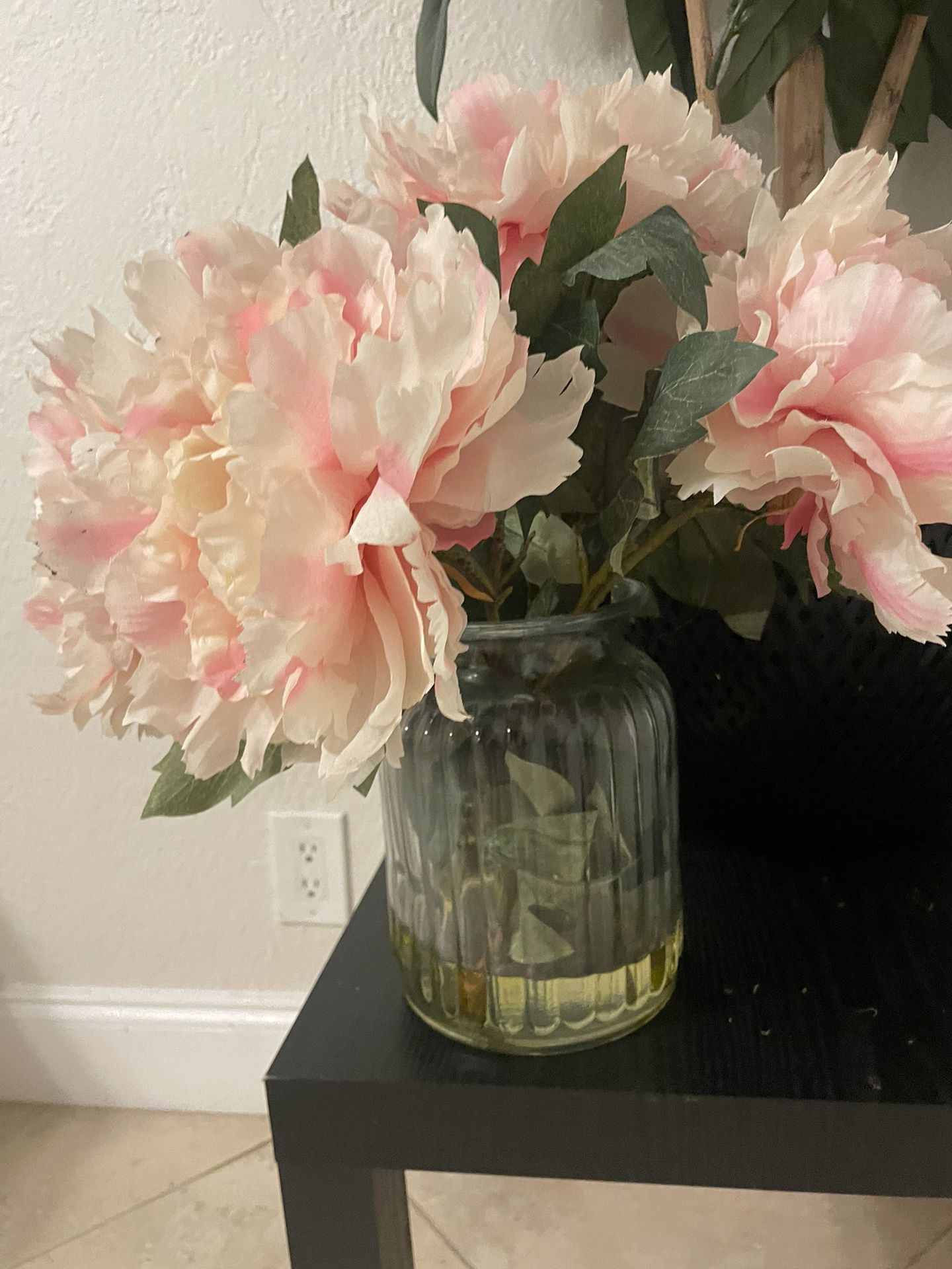 Artificial Peonies In Vase