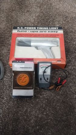 Timing light water temperature gauge and dwell meter
