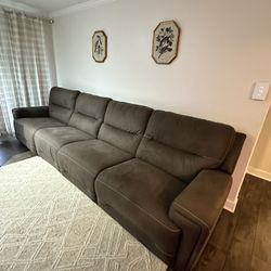 The sofa is in good condition, all the electronics work, and it's clean.