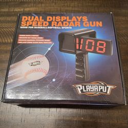 PLAYAPUT Dual Display Speed Radar Gun PPSR8888 Baseball Training + Tripod