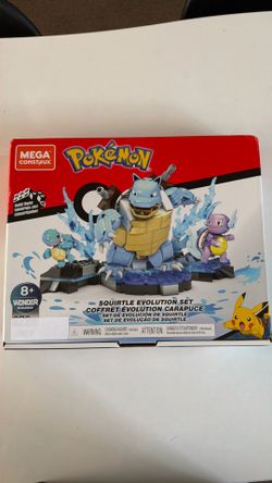 MEGA Pokemon Squirtle Building Toy Kit with 3 Action Figures (379 Pieces) for Kids