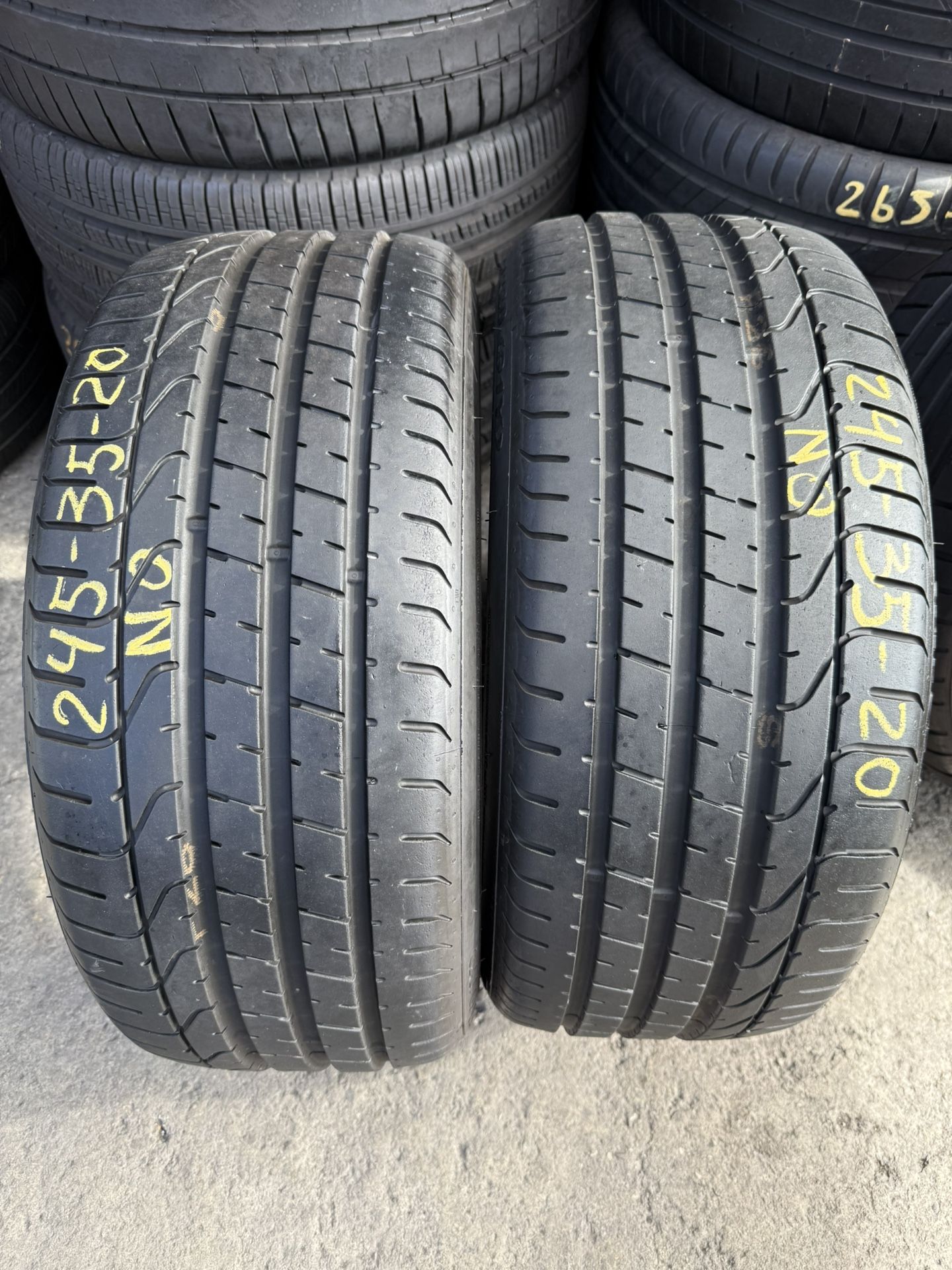 20” tires pirelli 245/35/20 with free installation $140 both