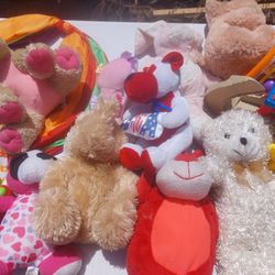 Box Full Of Toys/stuffed Animals