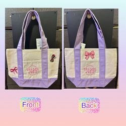 Trader Joe’s Mini Pastel Tote Bag Lavender W/ Disney Characters 
