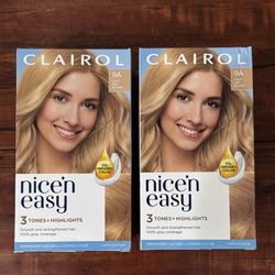 Clairol Nice n’ Easy 3 Tones + Highlights Permanent-Looking Hair Color: #9A Light Ash Blonde (2 For $12)