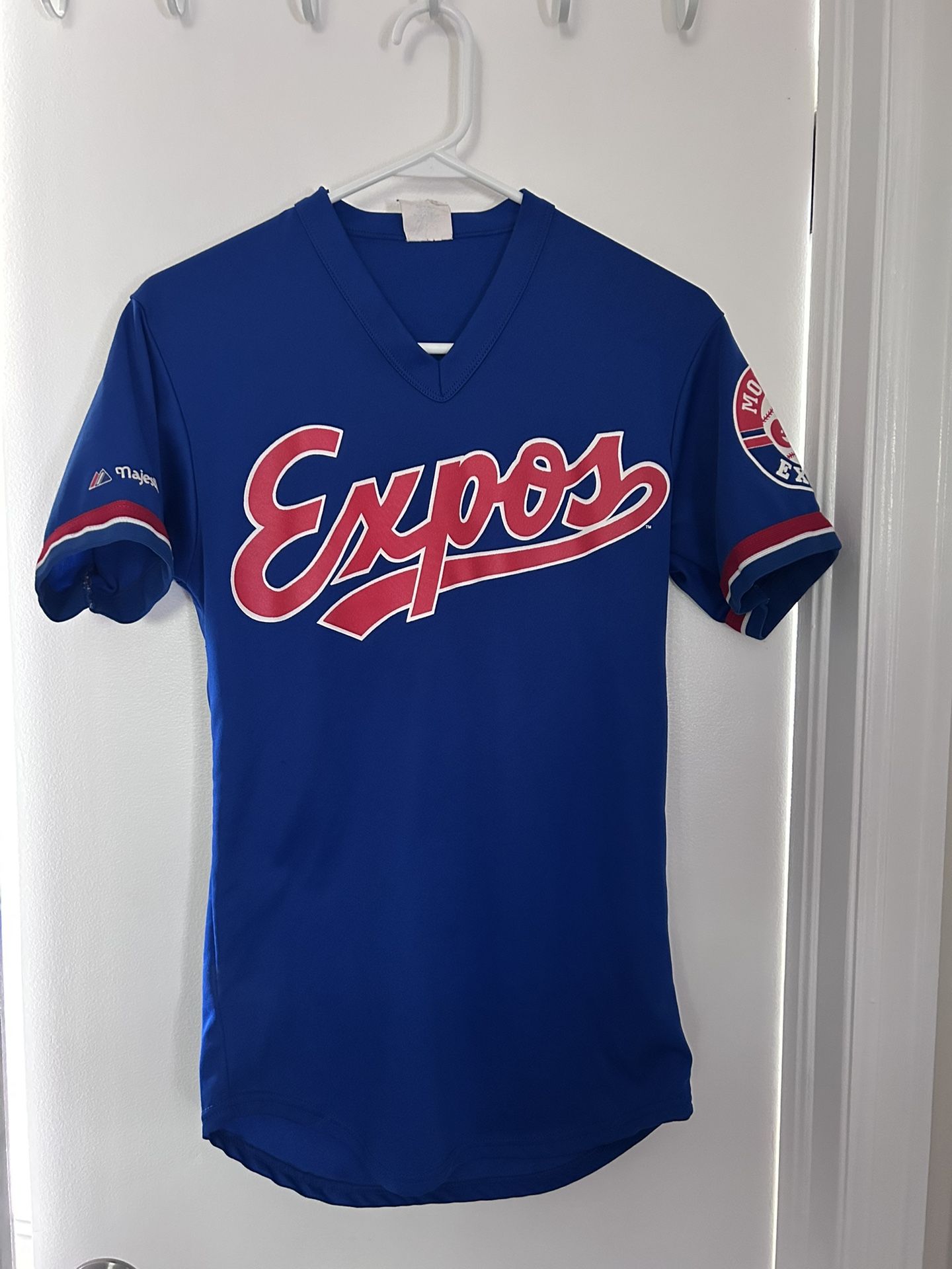 Vintage Montreal Expos Majestic Jersey Blue Size Small Made In The USA