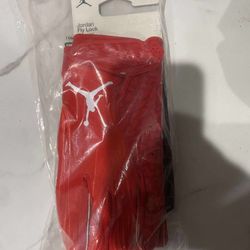 Nike Jordan Fly Lock Football Gloves Men's Size Large White/Varsity Red