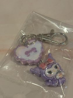 kuromi handmade keychain :)