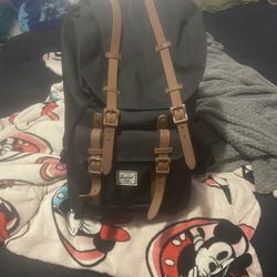Hershel Leather Strap Back Pack 