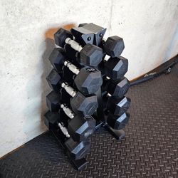 170 Pounds Dumbbells With Rack 