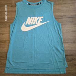 Women's Nike Signal Tank Top Size Small Teal & White
