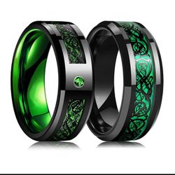 Fashion  Black Tungsten Dragon Rings