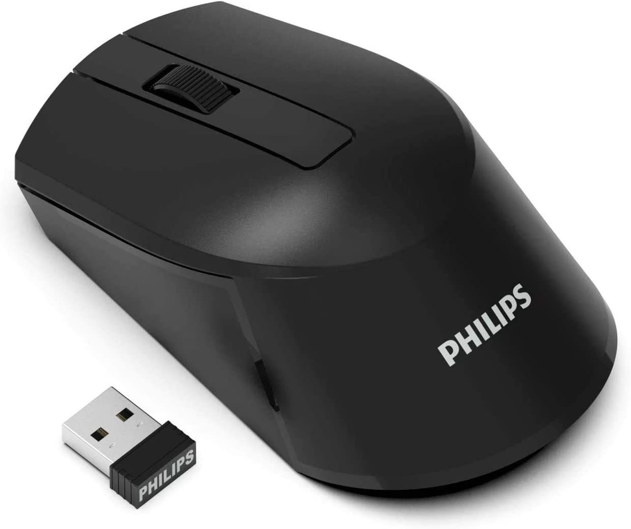 Brand new in box PHILIPS Wireless Mouse 3-Button Ergonomic Optical Mouse 1600 DPI with Nano Receiver for Windows, Computer, Laptop, MacOS, Xbox One,