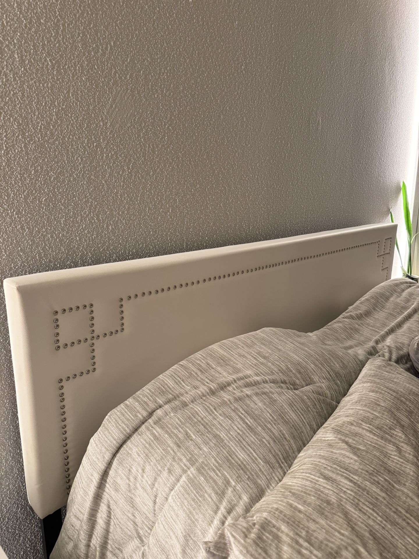 King Bed Frame With Comforter & Decorative Pillows (optional), Matress Not Included