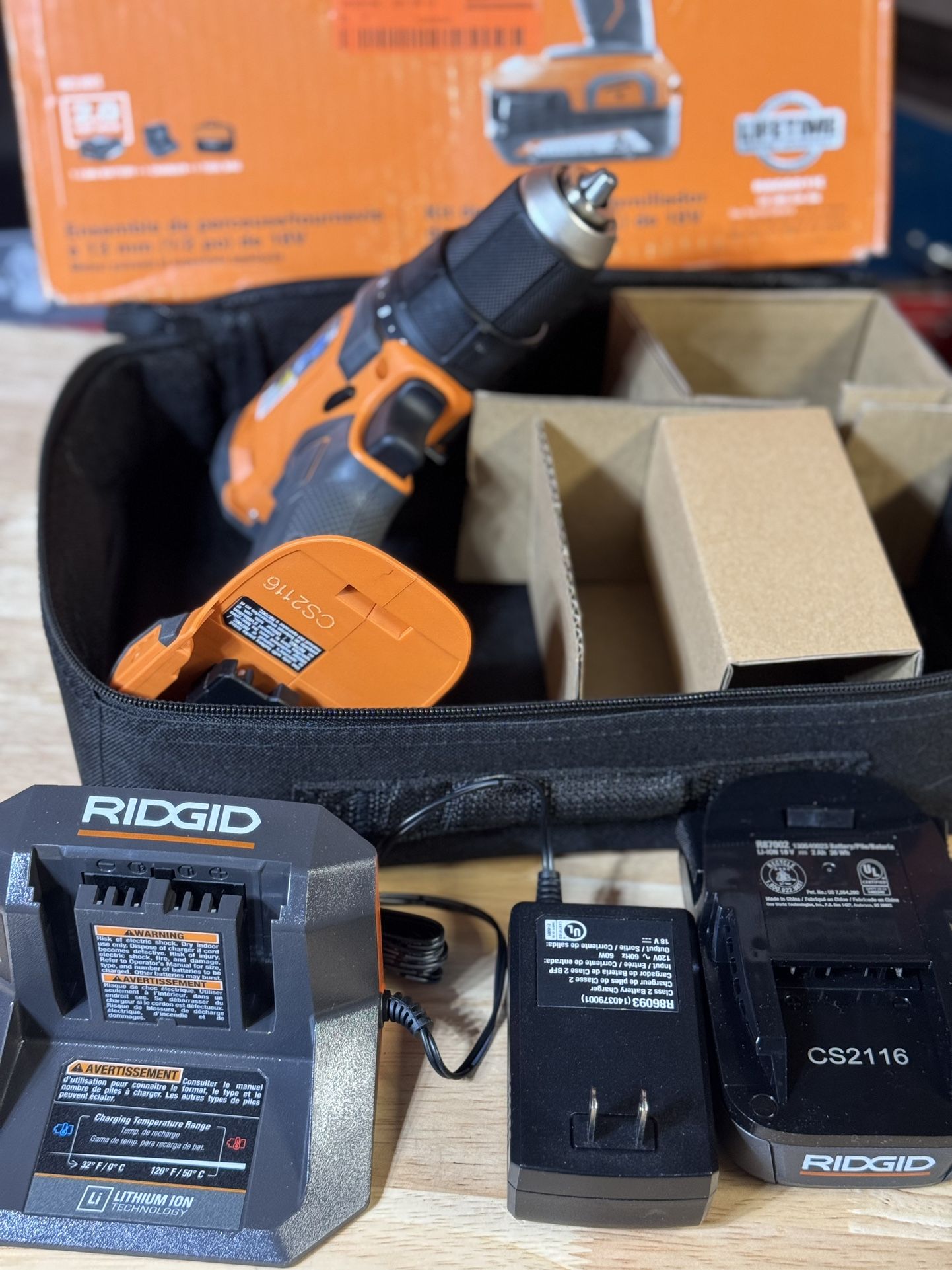 Ridgid 18V Cordless 1/2 in. Drill/Driver Kit with 2.0 Ah Battery and Charger