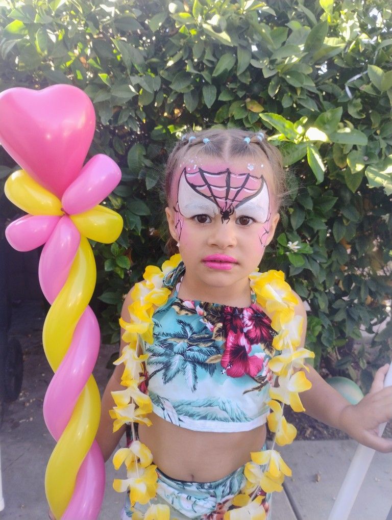 Balloons For Twisting Facepainting Different Colors, Glitter Tattoos