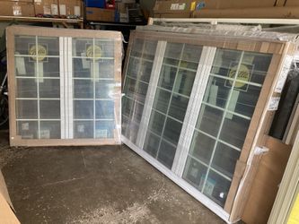 New Windows , Pella , Roll Up Screens ,  84 By 60 And 56 By 59 