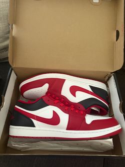 Air Jordan 1 Low 'Bulls' Gym Red White Black size 14