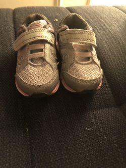 Pink and gray size 4 toddler shoes. Champion brand.