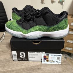 Size 9 - Air jordan 11 Low Green Snakeskin 2014