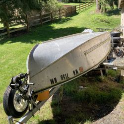 12 Foot Aluminum Boat With Trailer