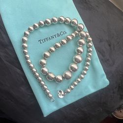 Tiffany’s Sterling Silver Beaded Necklace 