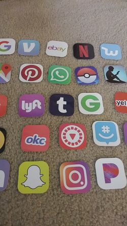 25 APP STICKERS SET "B"