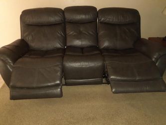 Leather sofa and Recliner
