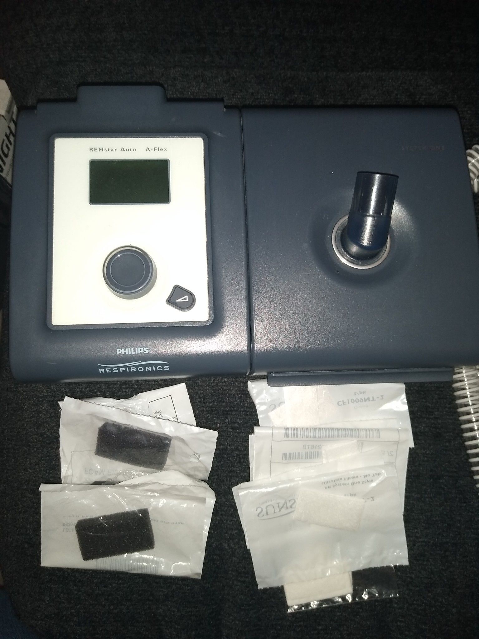 CPAP machine with new filters mask and hose