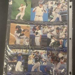2015 Upperdeck ML Baseball Full Sheet Yankees & Mets Players Jeter-Piazza Arod Beltran Posada