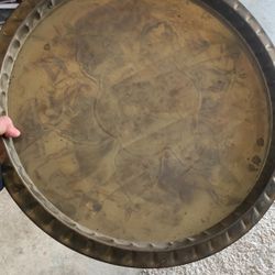 Antique brass, XL serving tray from Hong Kong