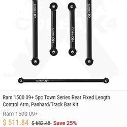Ram 1500 09+ 5pc Town Series Rear Adjustable Control Arms, Panhard/Track Bar Kit