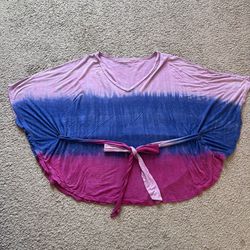 Lane Bryant Relaxed 3/4-Sleeve V-Neck Circle Poncho Top Plus 22/24 SOLD OUT!