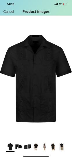 Available On Stocks Mens Short Sleeve Button Down Cuban Guayabera Shirts