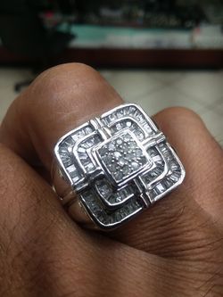 14k white gold 10.3 grams 1ct diamond