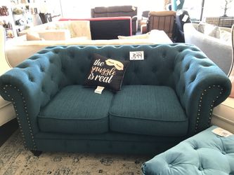 Brand New Teal Loveseat