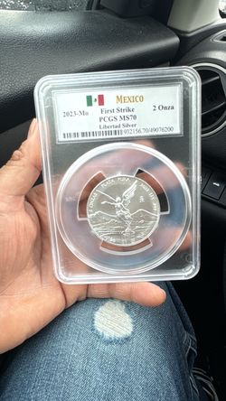 2023 Mexico 2 Onza Libertad Silver PCGS MS70