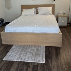 Bed, Mattress & Nightstand For Sale