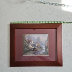17.5" x 14.5" Thomas Kincaid Print w/ Nice Matte