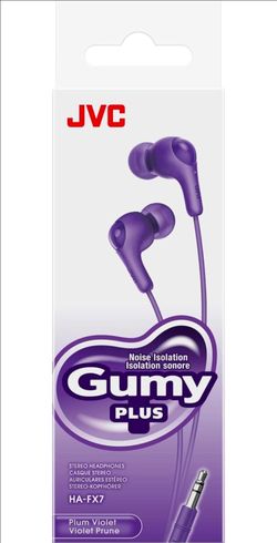 JVC Gumy Plus HA-FX7 Earbuds Plum Violet