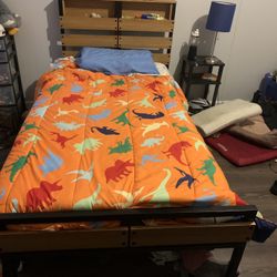 Twin Size Bed With Built In Book Shelf Basically Brand New 