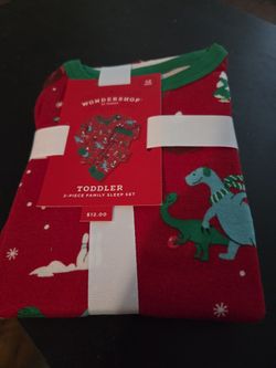 New Size 12 Months Dinosaur Christmas Pj Pajama Set Toddler 
