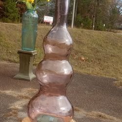 New Recycled Glass Bubble Floor Vase Thick And Elegant Made In Portugal 