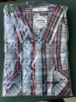 Men’s Casual Plaid XL Long Sleeve 