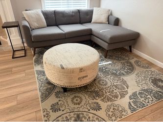 Circular Vintage Style Ottoman