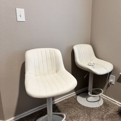 Bar Stools Pack Of Two Adjustable 