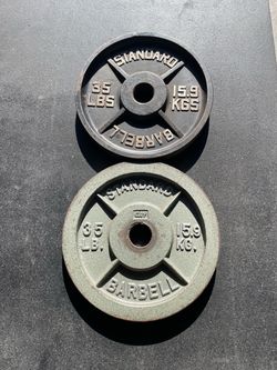 35lbs Olympic Weight Plates…. Home Gym Fitness….