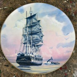 Complete Set of 10 Danbury Mint Great American Sailing Ships Plates Rosenthal Germany